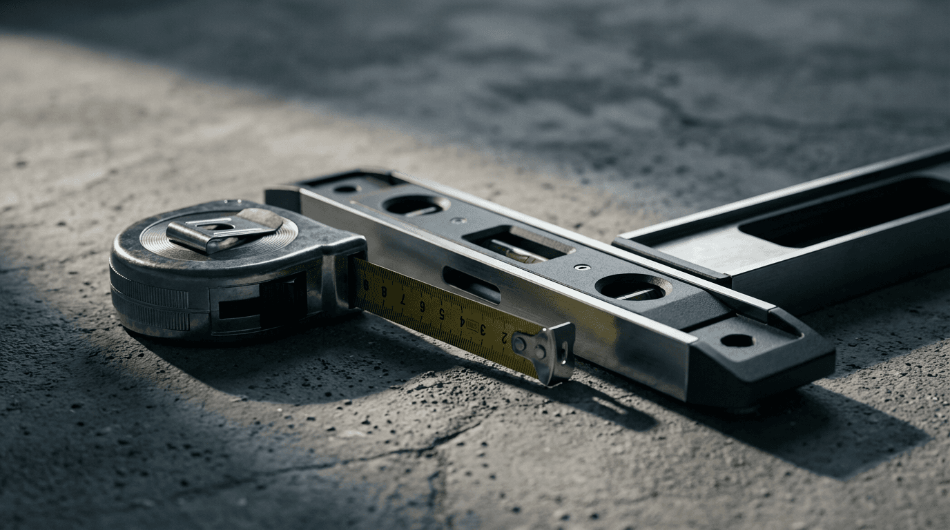 Extreme close-up of a drill bit on an industrial worksite
