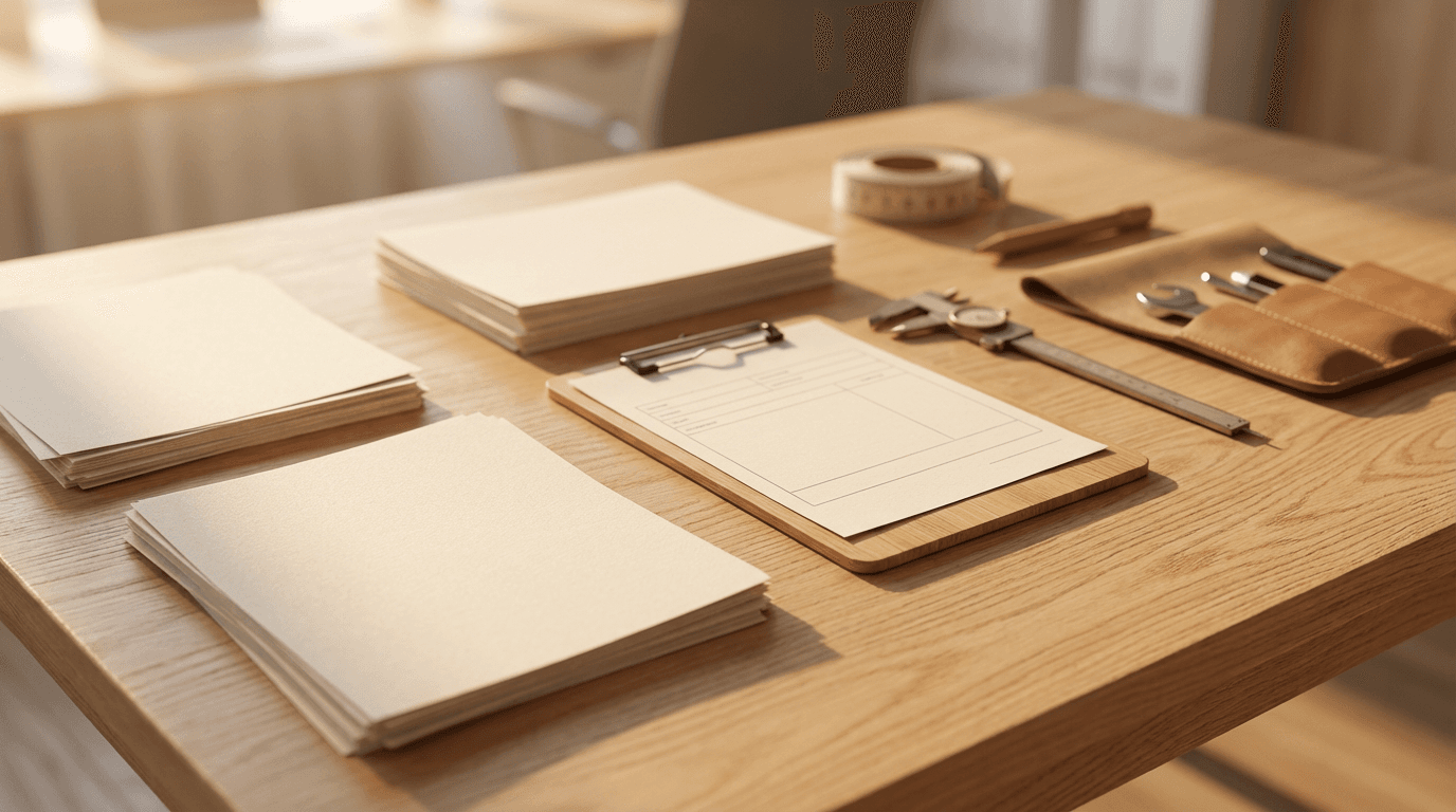 Safety manuals and inspection documents on a desk